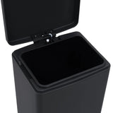 Dustbin with Pedal Anti-fingerprint 30L Black Stainless Steel 149573