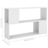 Book Cabinet White 100x24x63 cm Engineered Wood 809170