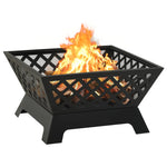 ZNTS Fire Pit with Poker 64 cm XXL Steel 311894