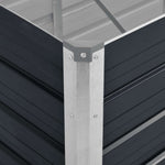 Garden Raised Bed Anthracite 320x80x45 cm Galvanised Steel 45729
