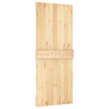 Sliding Door Natural and White 85 x 210 cm Solid Pine Wood 3444943