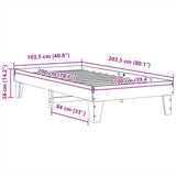 Bed Frame without Mattress 100x200 cm Solid Wood Pine 855361