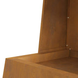 Fire Pit Brown 60 x 35 x 100 cm Weathering Steel 858939