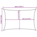 Sunshade Sail 160 g/m Rectangular Blue 5x6 m HDPE 311521