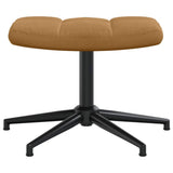 Relaxing Chair with a Stool Brown Velvet 328114