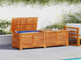 Garden Storage Box with Louver 150x50x56 cm Solid Wood Acacia 365842