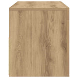 TV Cabinet with LED Lights Artisan Oak 90x35x40 cm Engineered Wood 856322