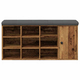 Shoe Bench Old Wood 102x32x50 cm Engineered Wood 857621