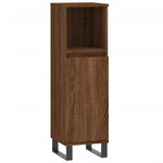 ZNTS 3 Piece Bathroom Cabinet Set Brown Oak Engineered Wood 3187804