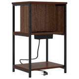 Bedside Cabinet Brown Oak 40 x 40 x 61 cm Engineered Wood 859478