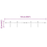 Sliding Cabinet Door Kit 152 cm Carbon Steel 4009665