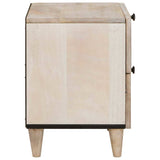 Bedside Cabinet Beige 40 x 33 x 46 cm Solid Acacia wood 4018114