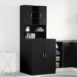 Washing Machine Cabinet 2 pcs Black Oak 70.5 x 71.5 x 181.5 cm 3332516