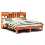 Bed Frame without Mattress Wax Brown 200x200 cm Solid Wood Pine 3308833