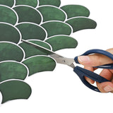 Fish Scale Tile 50 pcs Dark Green 30 x 30 cm 42046218