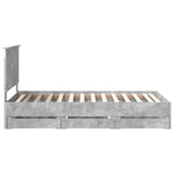 Bed Frame with Drawer Concrete Grey 100 x 200 cm Engineer Wood 3411148