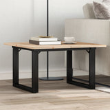 Coffee Table O-Frame 70x70x40 cm Solid Wood Pine and Steel 3282661