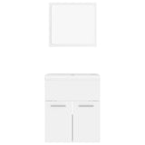 Bathroom Furniture Set White Engineered Wood 3070856