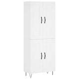 Highboard White 69.5x34x180 cm Engineered Wood 3199713