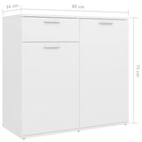 Sideboard White 160x36x75 cm Engineered Wood 3074927