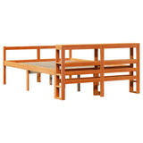 Bed Frame with Headboard without Mattress Wax Brown 135x190 cm 3305878