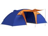 Camping Tent with 2 Bedroom, Living Area and Porch, 4-6 Man Large Tunnel Tent, 2000mm Waterproof, T3398P349003
