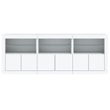 Sideboard with LED Lights White 181.5x37x67 cm 3209002