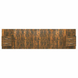 Bed Headboard With Cabinet Smoked Oak Engineered Wood 3115737