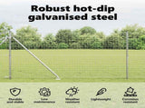 Ground Spike Fence Post 7 pcs Silver Powder-Coated Steel 42004276