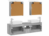 Bathroom Furniture Set 5 pcs Grey Sonoma 3406836