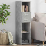 Highboard Concrete Grey 30x42.5x124 cm Engineered Wood 846155