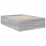 Bed Frame Grey Sonoma 140 x 190 cm Engineered Wood 3408576