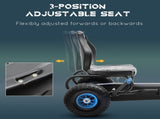 Kids Pedal Go Kart, with Adjustable Seat, Inflatable Tyres - Blue T3398P348330