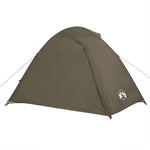 ZNTS Camping Tent Dome 3-Person Brown Waterproof 4009616