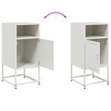 Bedside Cabinets 2 pcs White 36x39x78 cm Steel 846577