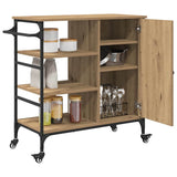 Kitchen Trolley Artisan Oak 87.5 x 39 x 84.5 cm Engineered Wood 871664