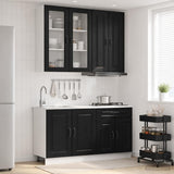 Kitchen Unit KALMAR 4 pcs Black Engineered Wood 3438306