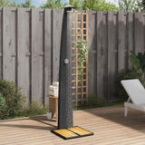 Outdoor Shower Black 55x60x224 cm Poly Rattan and Acacia Wood 368209