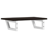 Basin Shelf Wall Mounted Steel and Solid Wood Oak 3302582