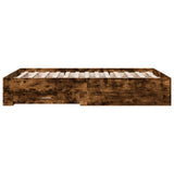 Bed Frame with Drawers without Mattress Smoked Oak 120x190 cm Small Double 3280416