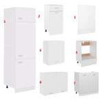 ZNTS 7 Piece Kitchen Cabinet Set White Engineered Wood 3067631