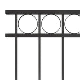 Fence Panel ASSEN Steel 1.7x1.2 m Black 146318