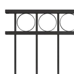 ZNTS Fence Panel Steel 1.7x0.8 m Black 146316