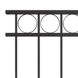 ZNTS Fence Panel Steel 1.7x0.8 m Black 146316