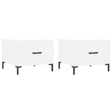 Coffee Tables 2 pcs White 50x50x40 cm Engineered Wood 829397