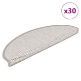 Stair Mats Self-adhesive Sisal-Look 30 pcs 65x21x4 cm Platina 3365870