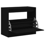 Shoe Cabinet Black 80x42x69 cm Engineered Wood 840002