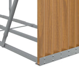 Log Holder Wood Look 180x45x100 cm Galvanised Steel 364584