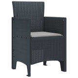 Garden Chair 2 pcs Anthracite 53 x 49 x 85 cm Polypropylene 847450