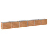 Raised Garden Bed Wood Brown 480 x 40 x 55 cm cold-rolled steel 8006284